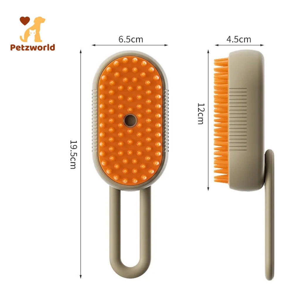 3-in-1 Cat & Dog Steamy Grooming Brush