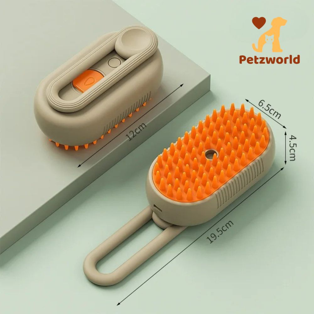3-in-1 Cat & Dog Steamy Grooming Brush