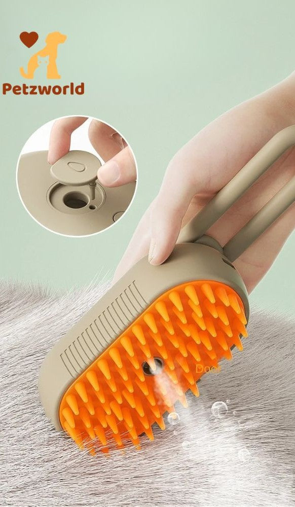 3-in-1 Cat & Dog Steamy Grooming Brush
