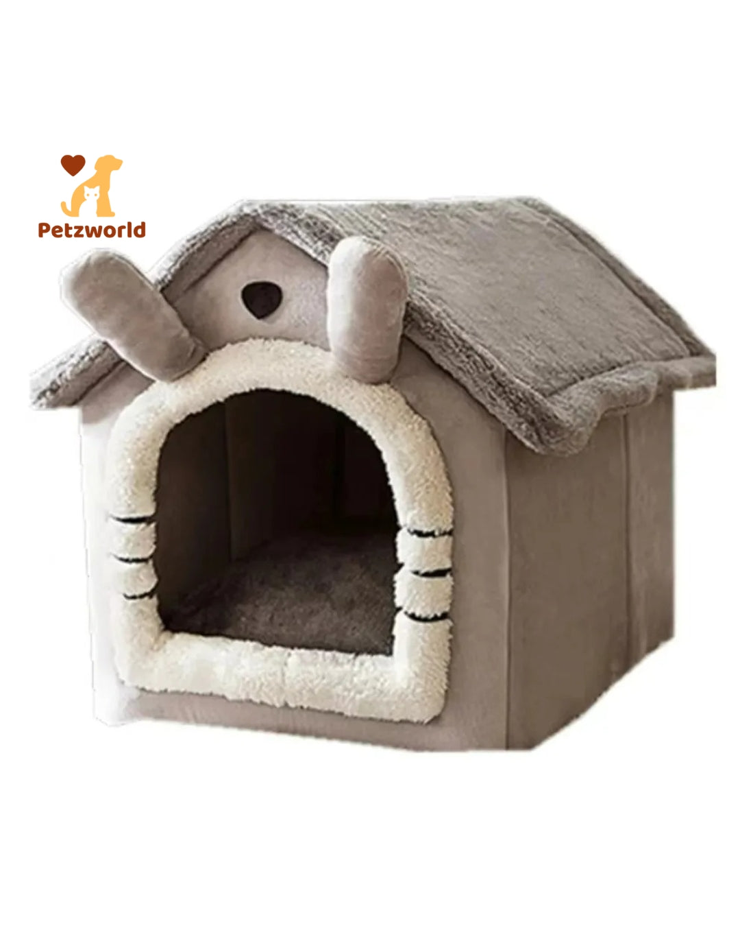 Cozy Foldable Pet Hideout – Removable Washable Bed for Cats & Small Dogs